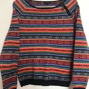 TOMMY HILFIGER Nordic Sweater Small Blue Fairisle folklore